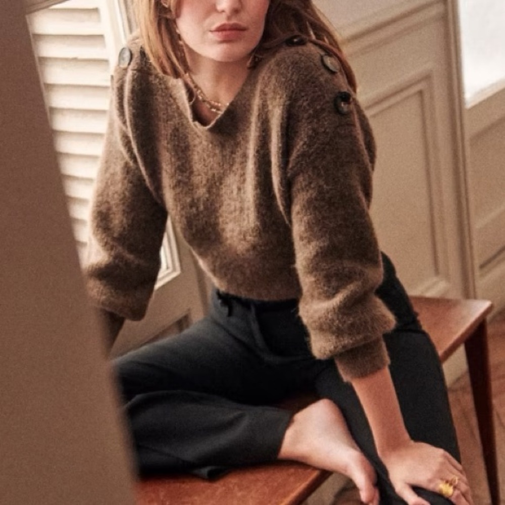 Sezane Chestnut Victor Jumper